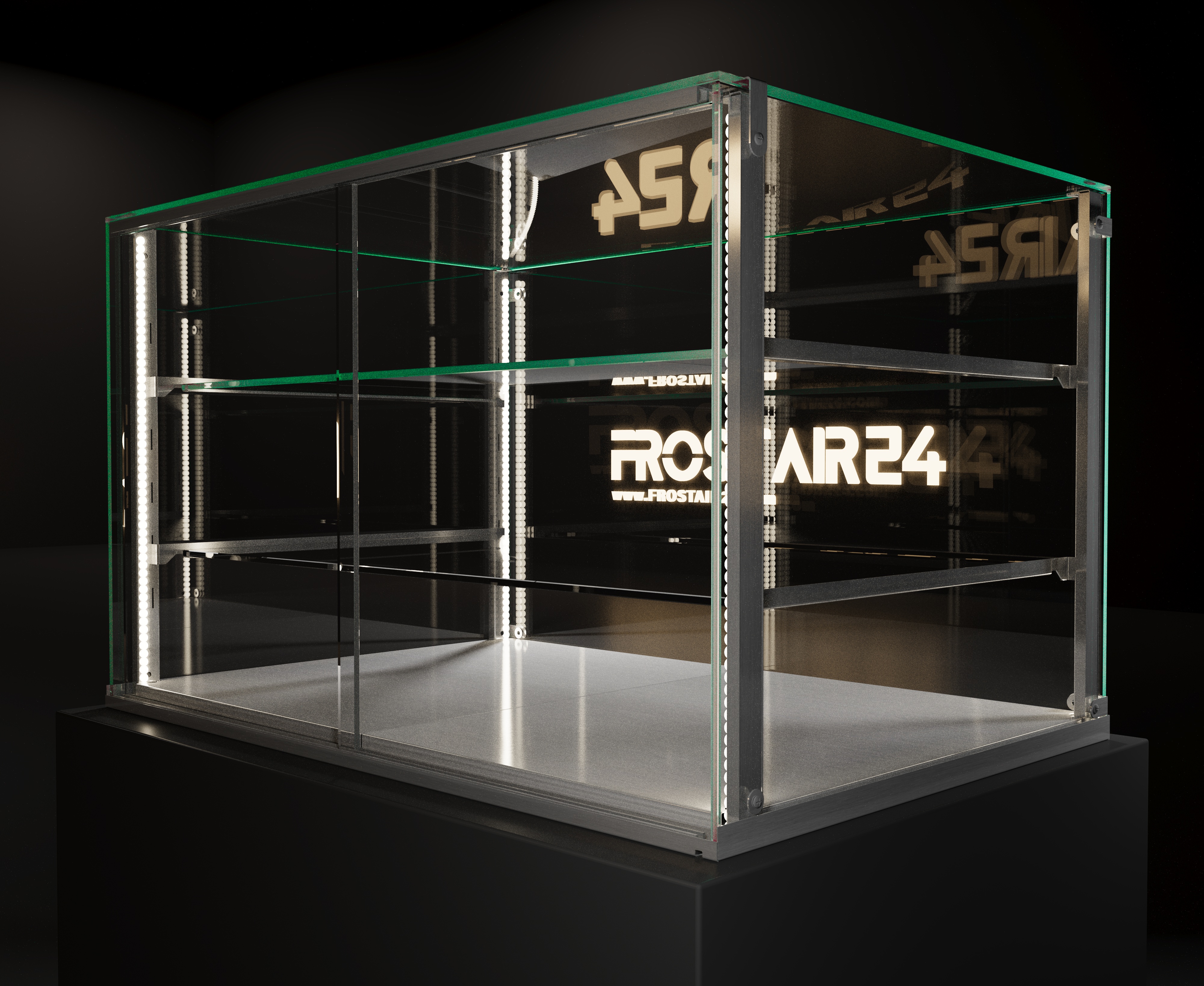 شوکیک ویترینی شیشه ای 120 سانت فراست ایر FROST AIR 24 شو کیک